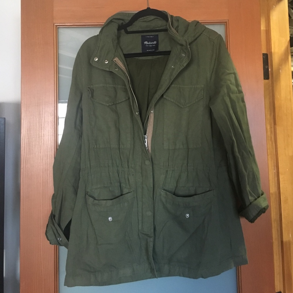 Madewell green military jacket